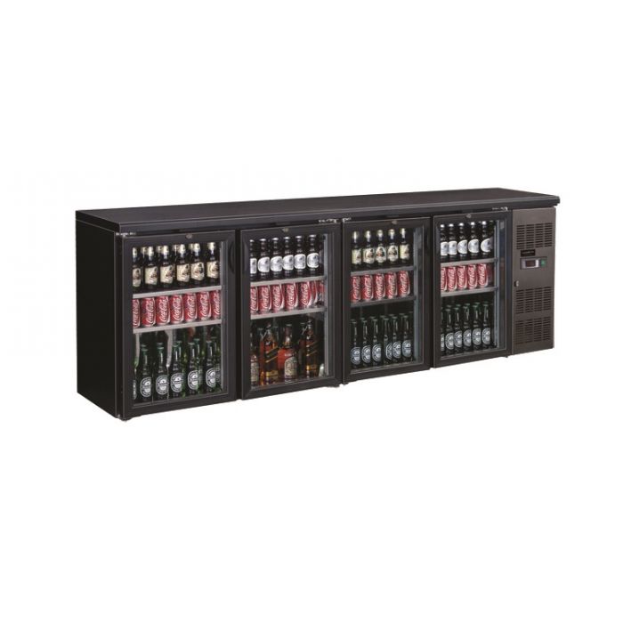 Barkoeler | Zwart | 4 Glasdeuren - Afbeelding 1