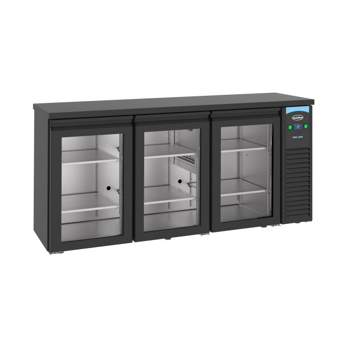 Barkoeler | Zwart | 3 Glasdeuren - Afbeelding 1