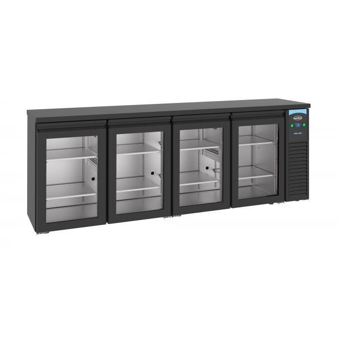 Barkoeler | Zwart | 4 Glasdeuren - Afbeelding 1