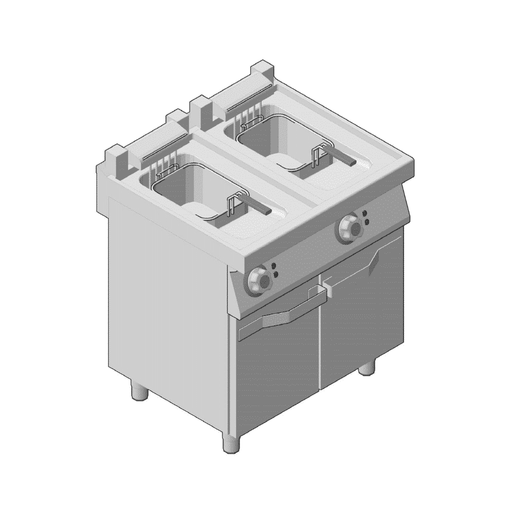 GICO Elektrische Friteuse | 2x12L - Afbeelding 1
