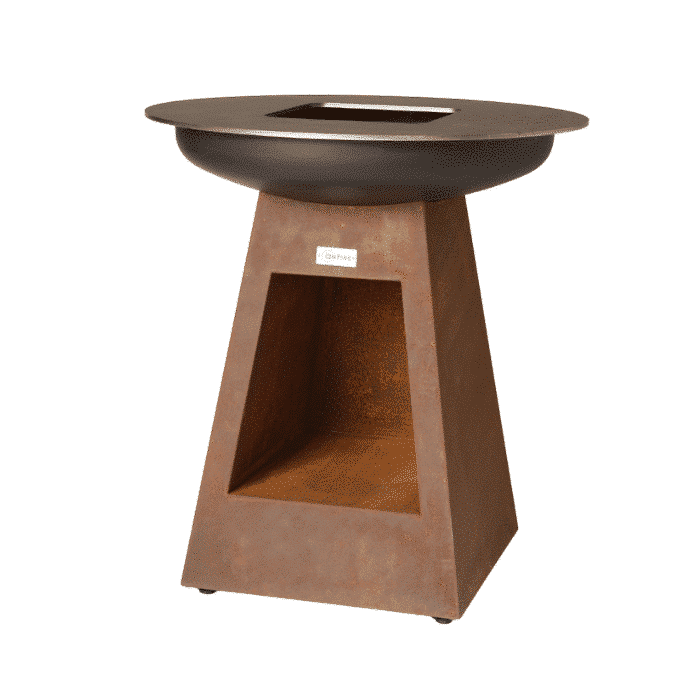 OnFire BBQ met houtopslag | 100 cm | Roest afwerking - Afbeelding 1