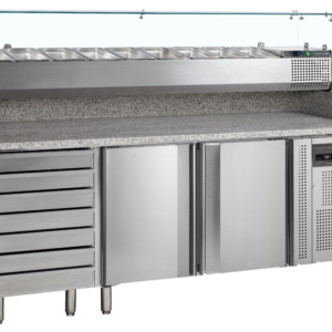 Tefcold | PT1310 + VK38-200 | Pizzatafel incl. unit voor toppings