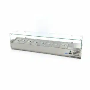 Opzetkoelvitrine - 180 cm - 8 x 1/3 GN Bakken
