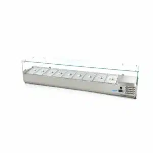 Opzetkoelvitrine - 200 cm - 9 x 1/3 GN Bakken