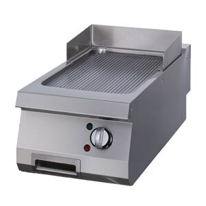 Heavy Duty Grillplaat - Gegroefd Chroom - Enkel - 70 cm Diep - Elektrisch