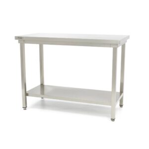 Werktafel rvs - 100 x 60 cm - Verstelbare Hoogte - met Onderschap