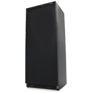 Vrieskast - 600 L - 6 Vaste Roosters - Zwart