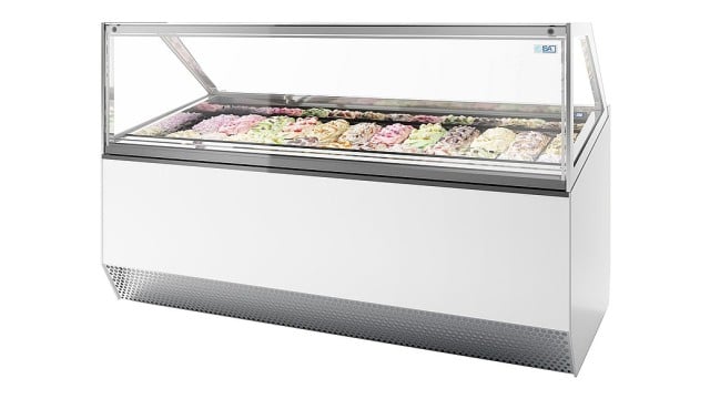 Isa | Millennium geforceerde schepijsvitrine 12x5 liter Rechte ruit - Afbeelding 1